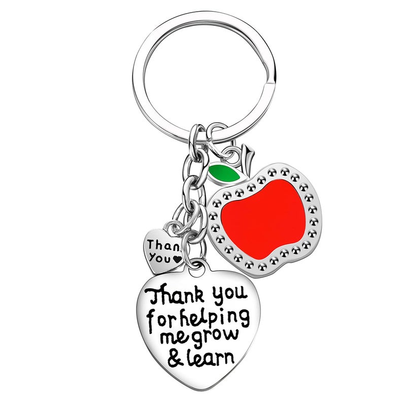 Nimteve Teacher Keychain Thank You Gifts Thank You For Helping Me Grow And Learn Teacher Appreciation Jewelry - Image 1